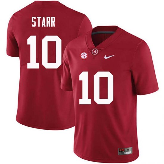 NCAA Men's Alabama Crimson Tide #10 Bart Starr Stitched College Nike Authentic Crimson Football Jersey NH17O71QU